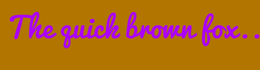 Image with Font Color AC00FF and Background Color B27600